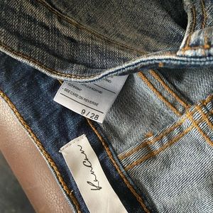 Kancans button fly distressed jeans